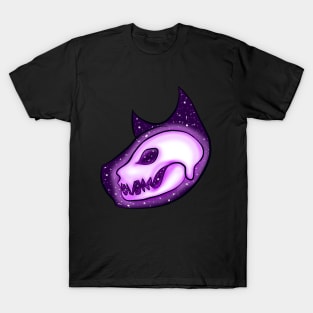 Purple Galaxy Cat Skull T-Shirt